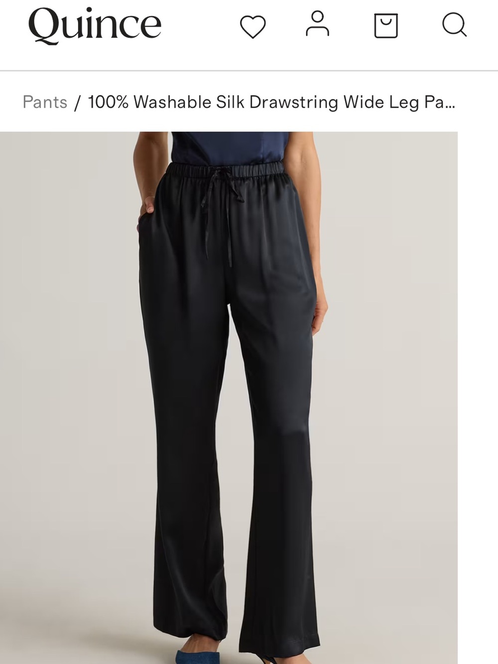 QUINCE SILK WIDE WASHABLE PANTS